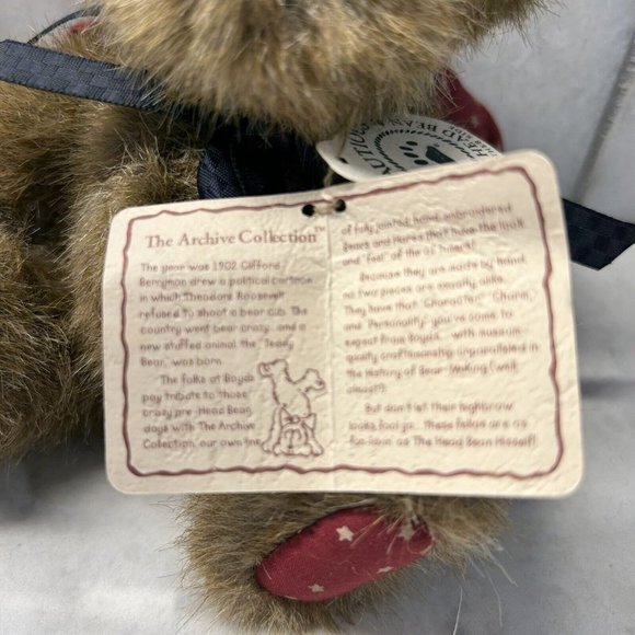 Boyds Bear The Archive Collection Patriotic Betsie 6” Jointed Teddy Bear Plush - Picture 5 of 7